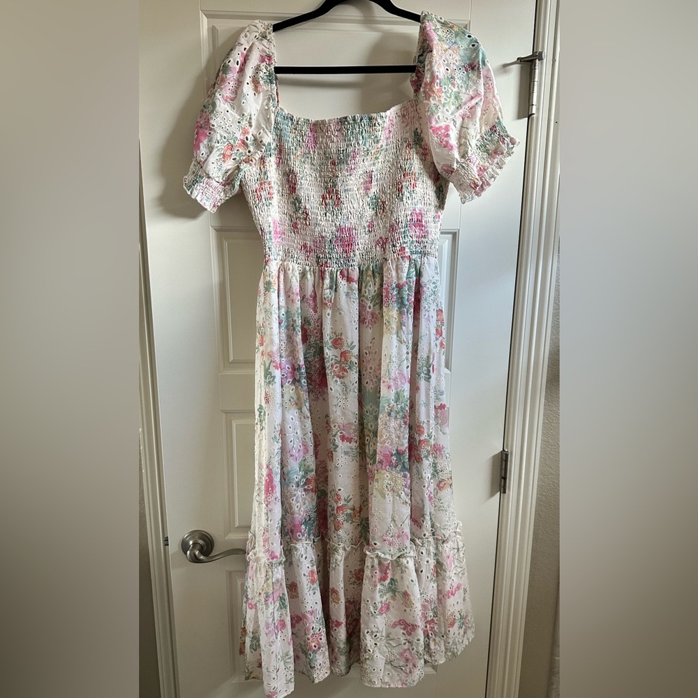Baltic Born Piper Eyelet Midi Dress Floral - Picture 3 of 3